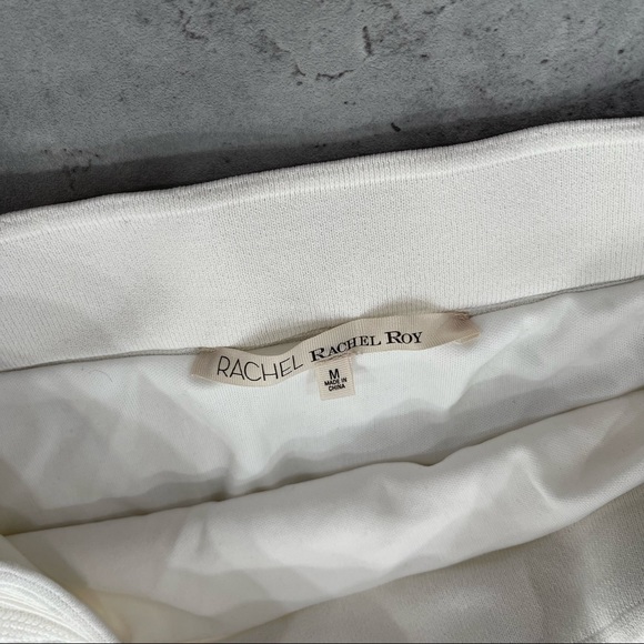 RACHEL Rachel Roy White Knit Lace Up Skirt - Picture 4 of 8